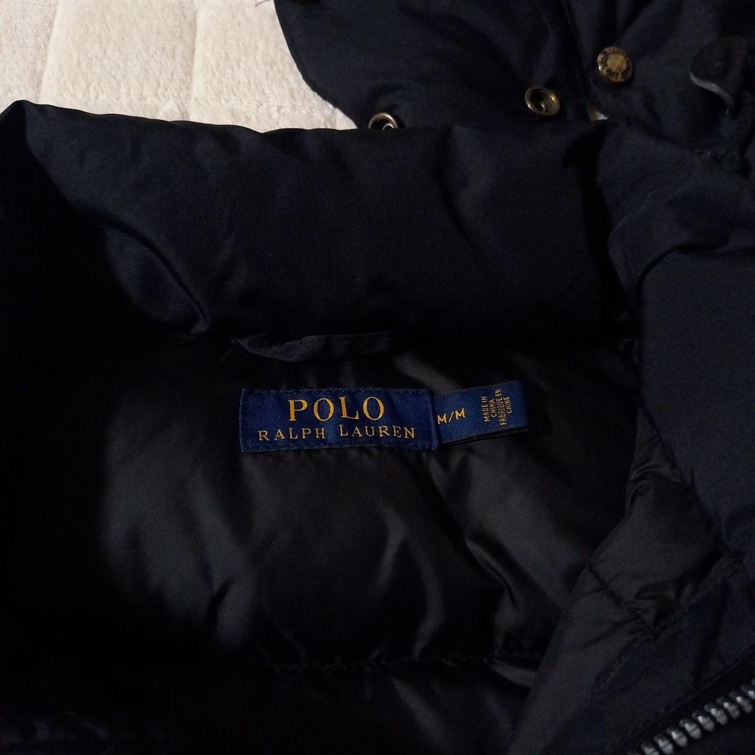 ポロ・ラルフ・ローレン フード付きダウンジャケット ブラック