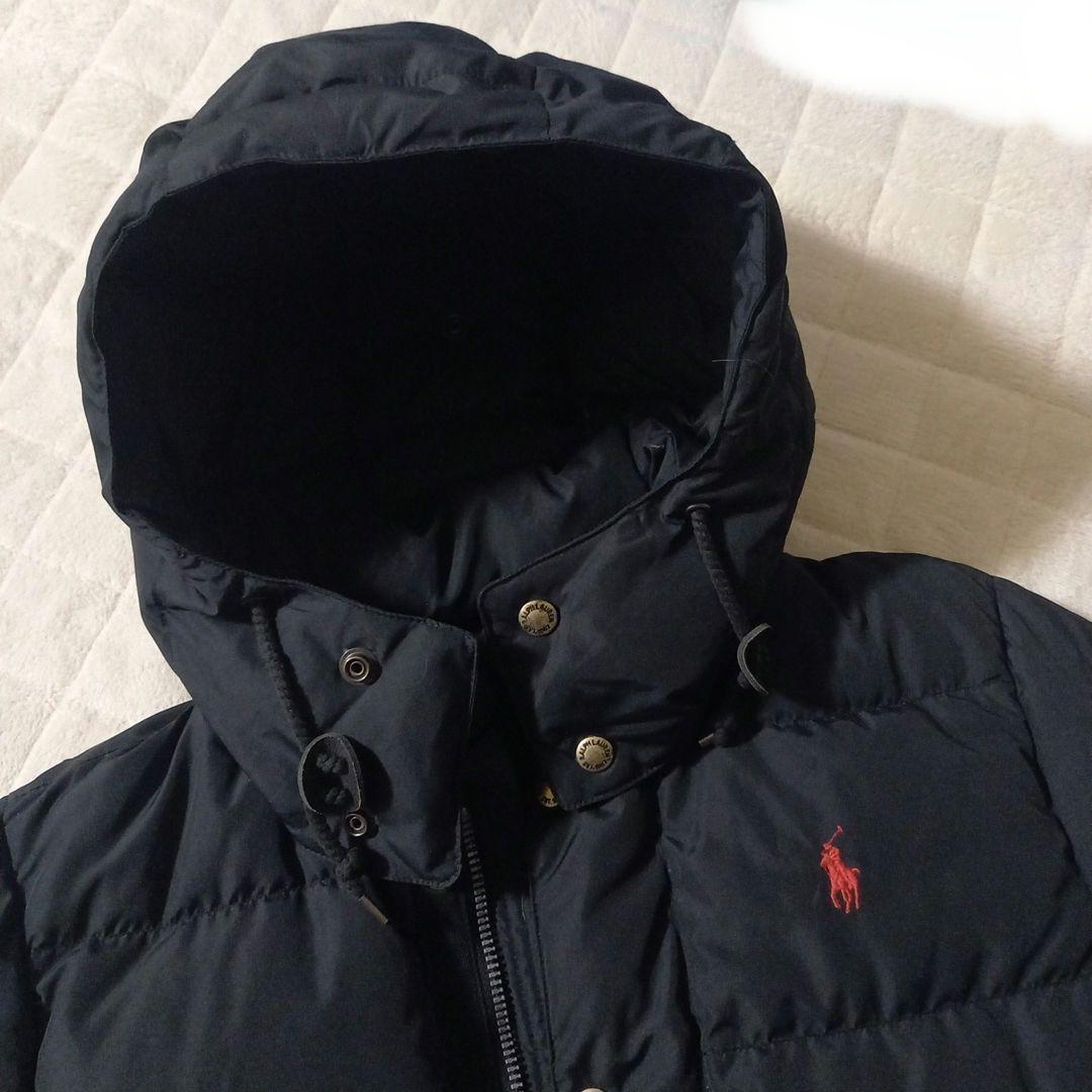 ポロ・ラルフ・ローレン フード付きダウンジャケット ブラック