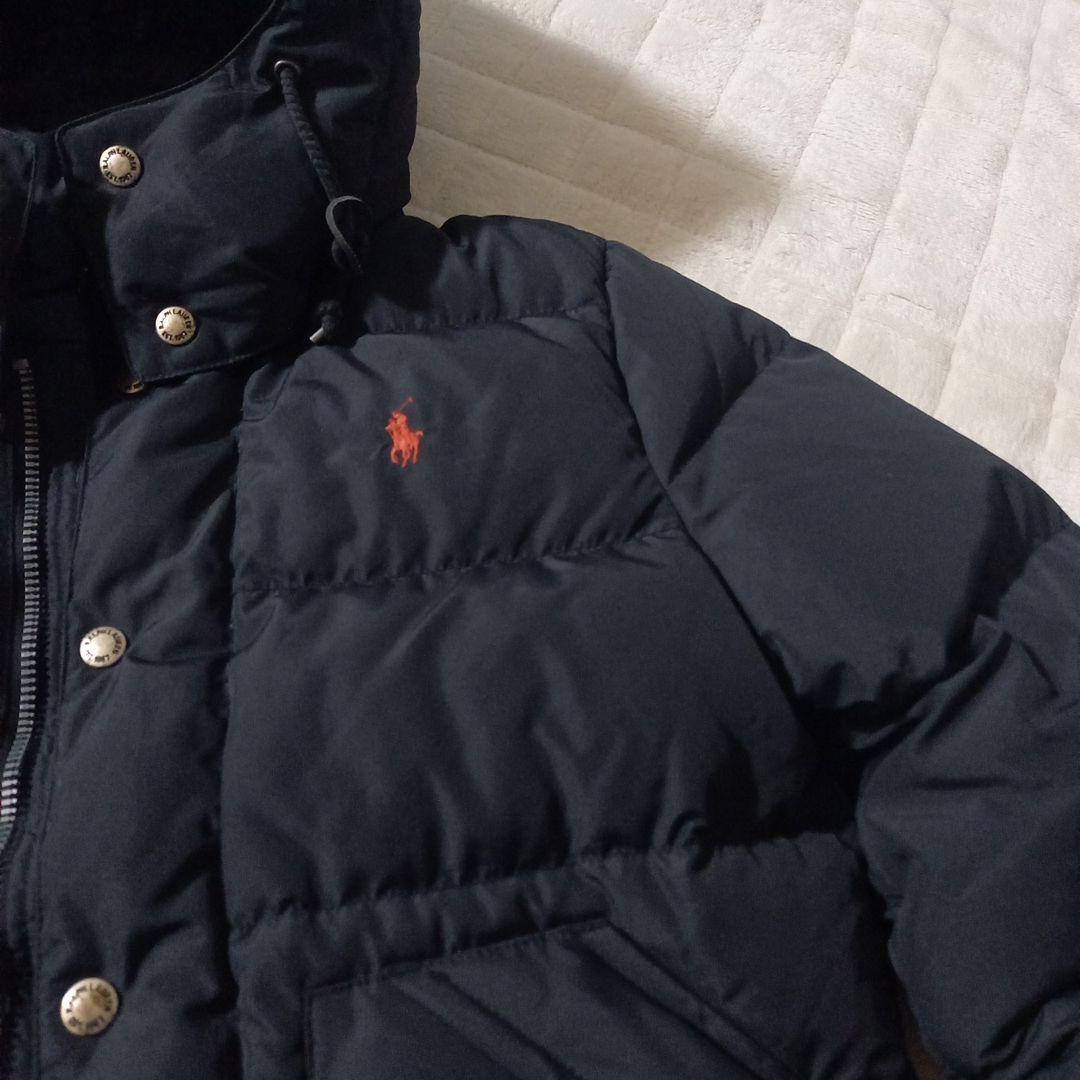 ポロ・ラルフ・ローレン フード付きダウンジャケット ブラック