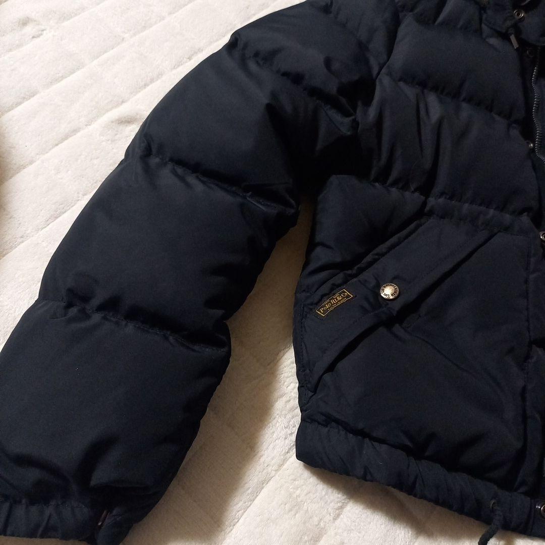 ポロ・ラルフ・ローレン フード付きダウンジャケット ブラック