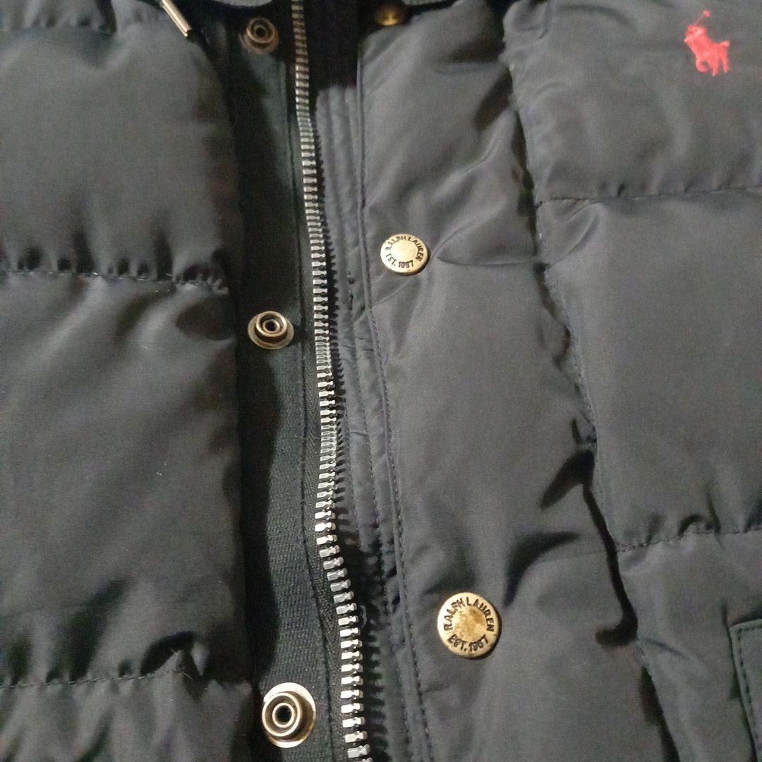 ポロ・ラルフ・ローレン フード付きダウンジャケット ブラック