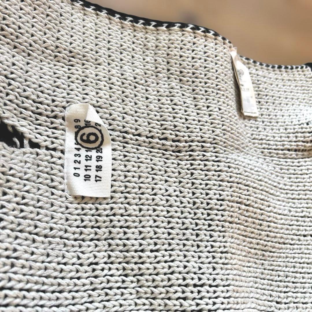 ＭＭ6 ⑥ マフラー　マルタンマルジェラ　ブラック×ホワイト