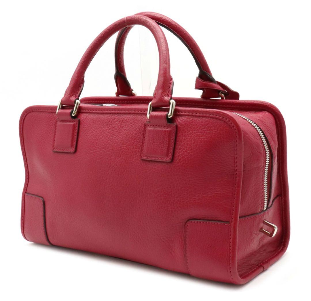 【Masa】LOEWE ロエベ アマソナ 28 アナグラム 赤 シルバー