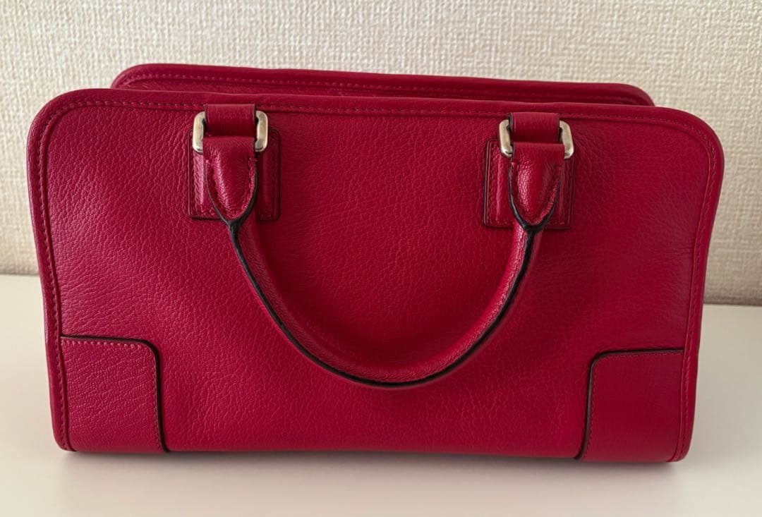 【Masa】LOEWE ロエベ アマソナ 28 アナグラム 赤 シルバー