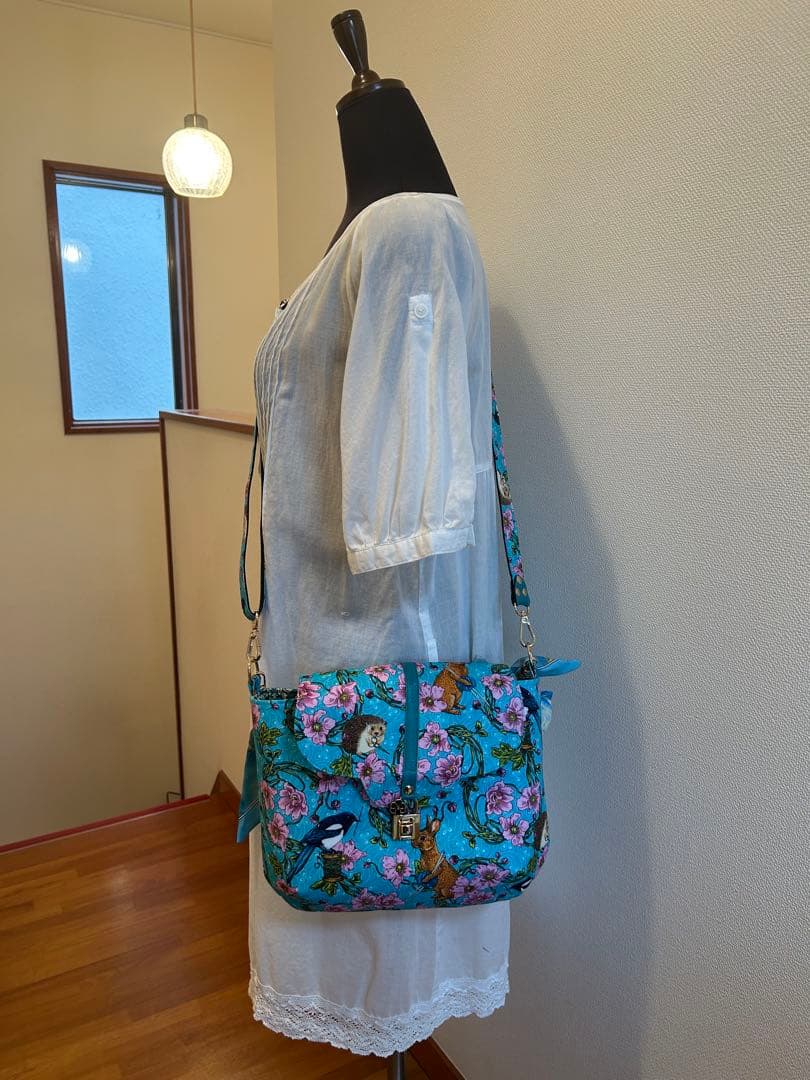 バロン♡花うさぎハリネズミ♡丸底　2wayショルダーバッグ