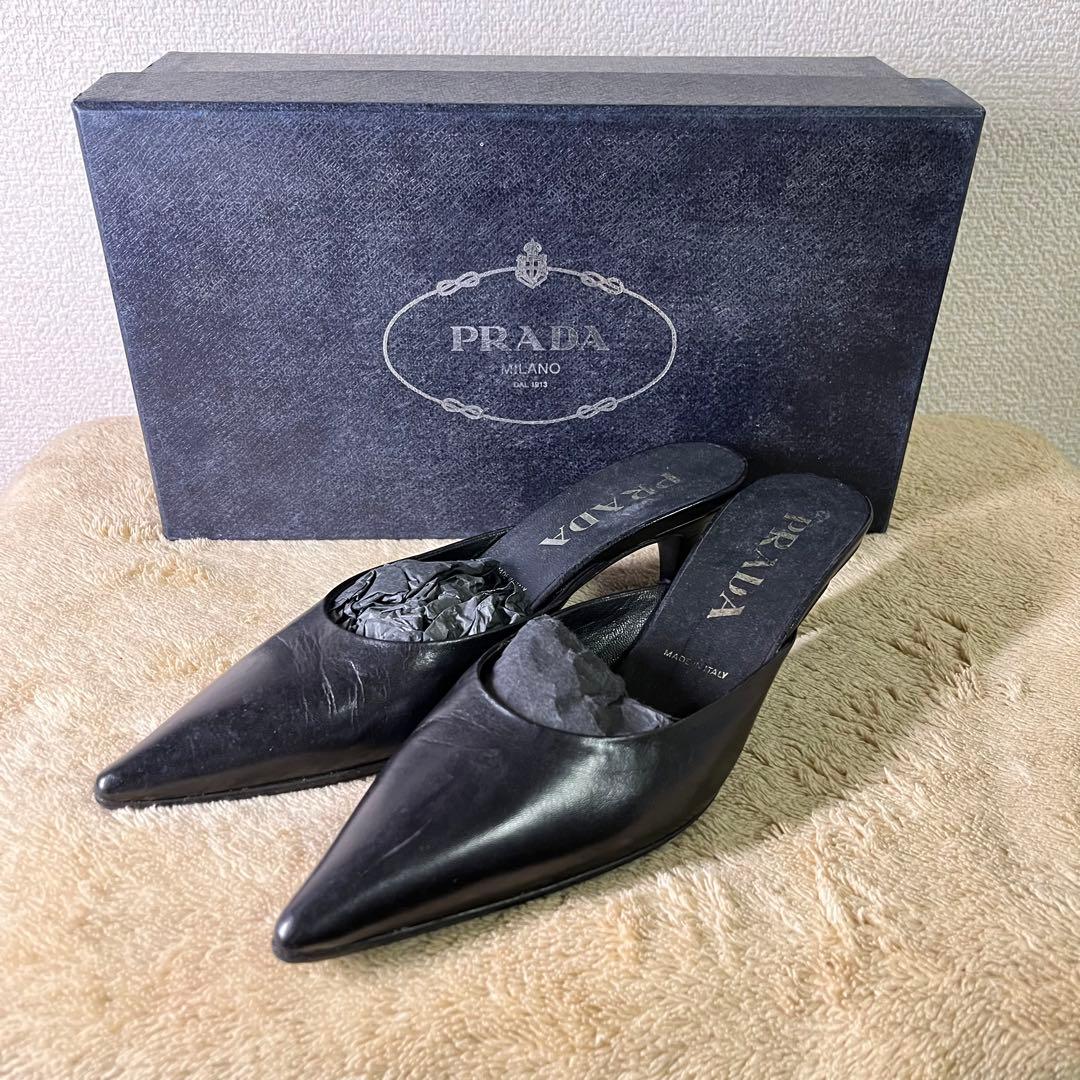 プラダ PRADA 00'S アーカイブ ミュール ヒール 定価16万