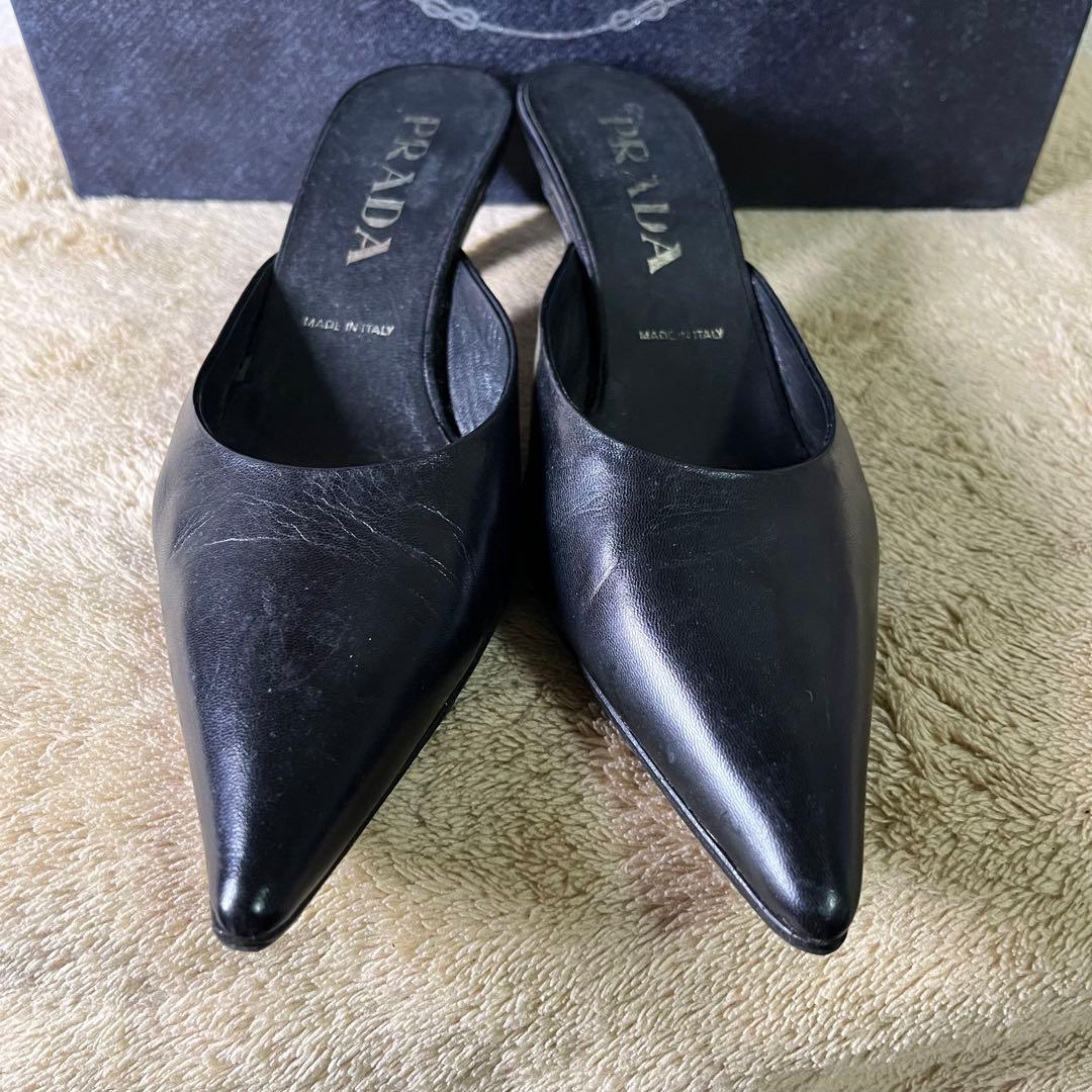 プラダ PRADA 00'S アーカイブ ミュール ヒール 定価16万