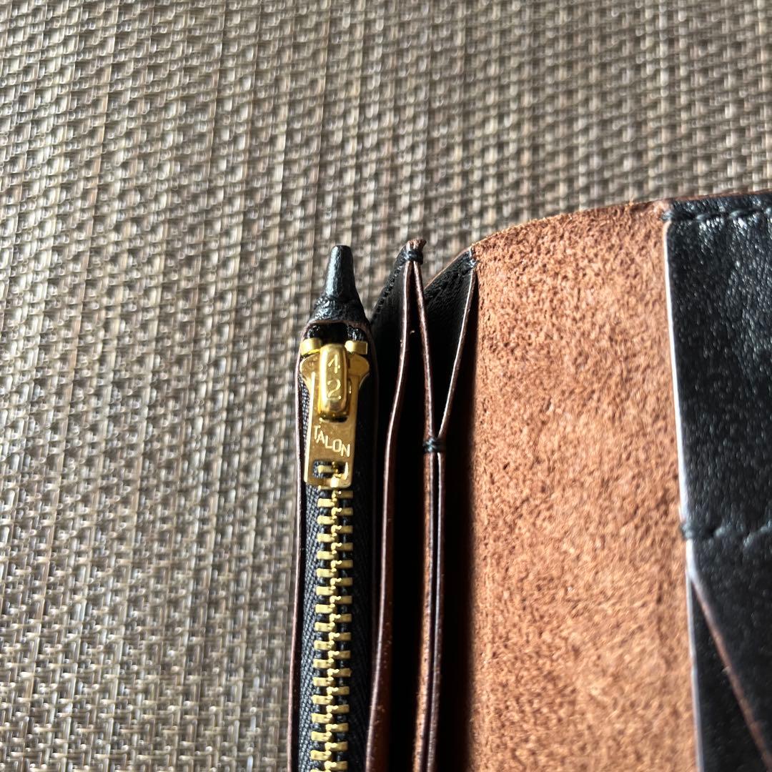 MARYAM ホースフロント ロングトラッカーウォレット 茶芯