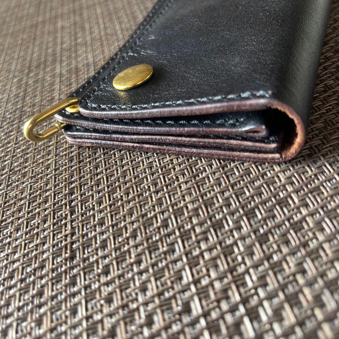 MARYAM ホースフロント ロングトラッカーウォレット 茶芯