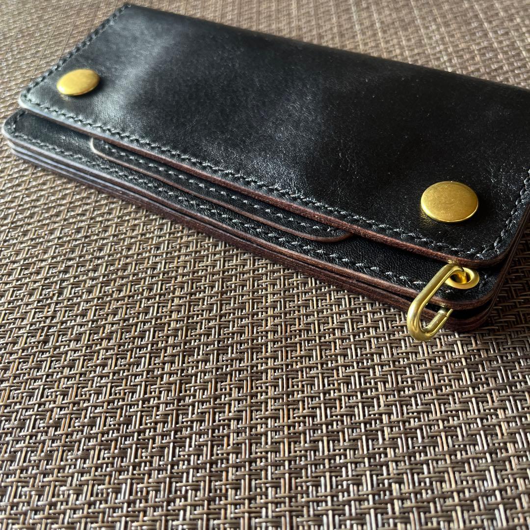 MARYAM ホースフロント ロングトラッカーウォレット 茶芯