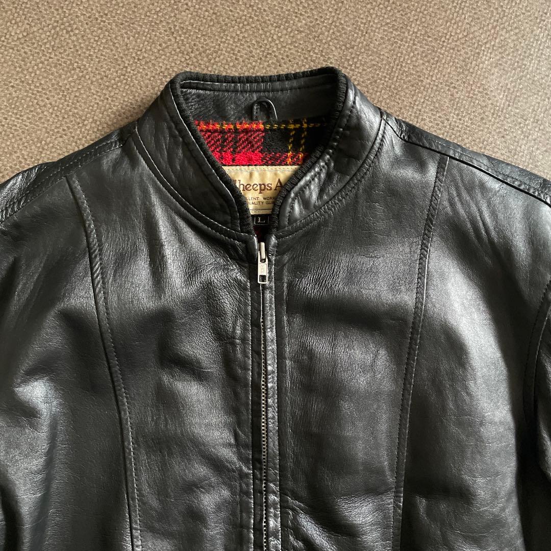 【vintage】ヴィンテージレザーボンバージャケット Lサイズ ブラック