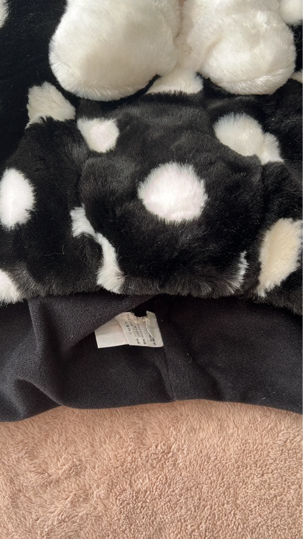 ディズニー ファンキャップ ドット ミニーちゃん 黒 水玉 平成 レア 廃盤