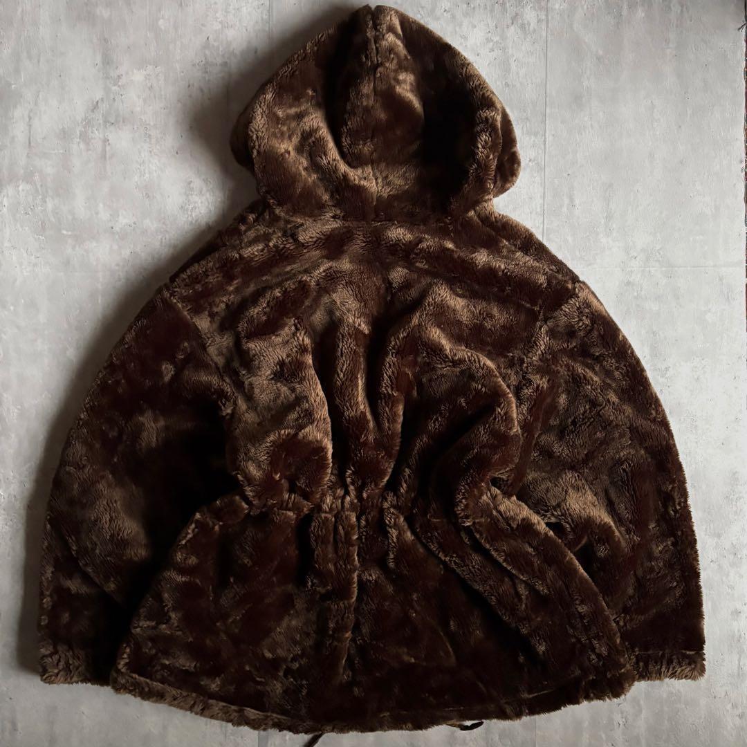 【80s eur vintage】リバーシブル　ファージップパーカー　スペイン製