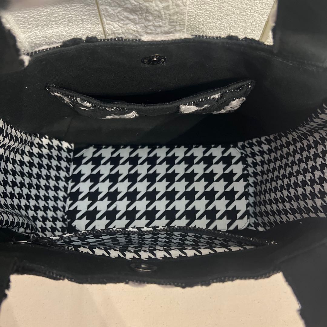 専用【ジョリーフルール】もふもふ　チューリップバック　M パンダブラック