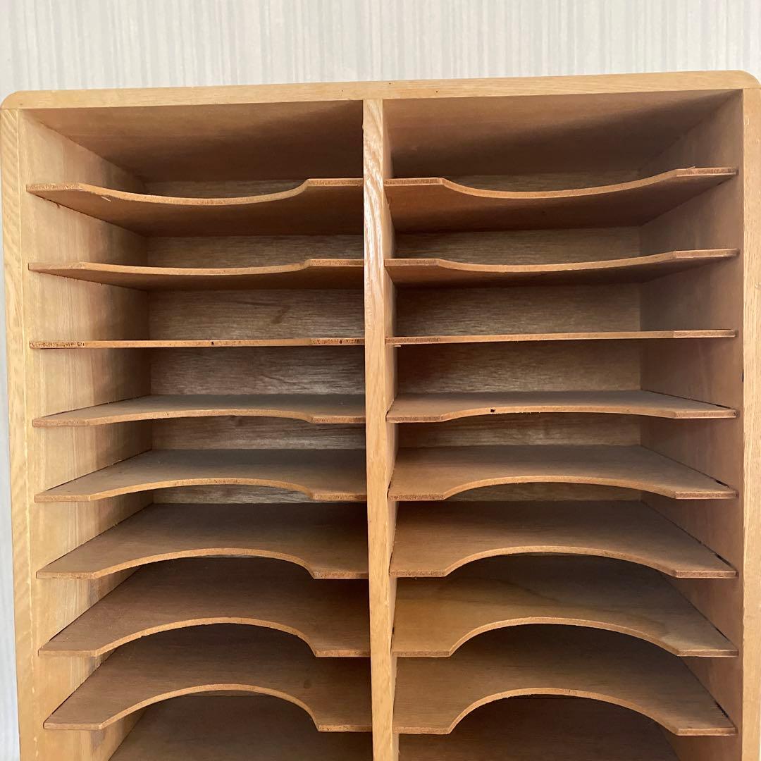 昭和レトロ 書類棚 木製 折り紙棚