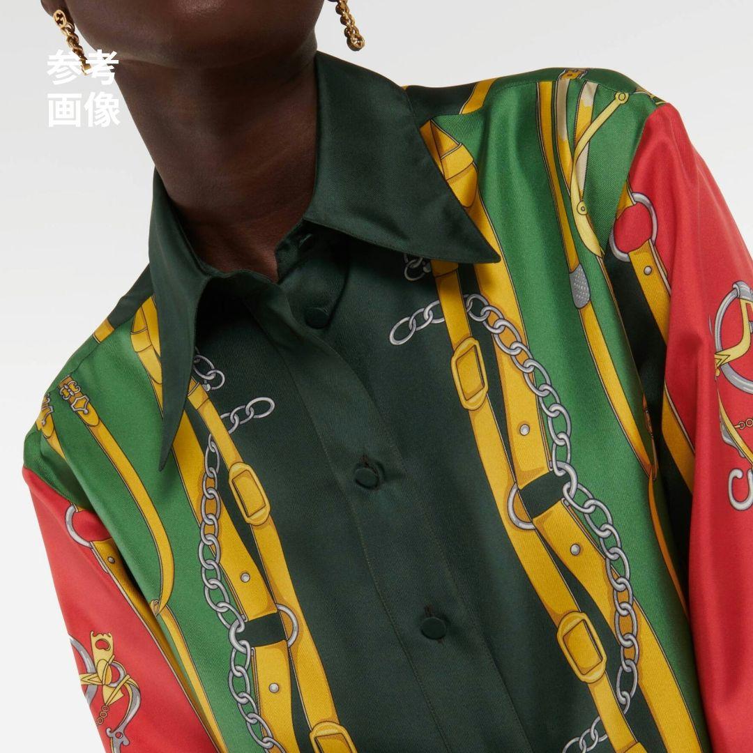 希少モデル【極美品】グッチ 総柄シルクシャツ GGマーモント 大きいサイズ 現行