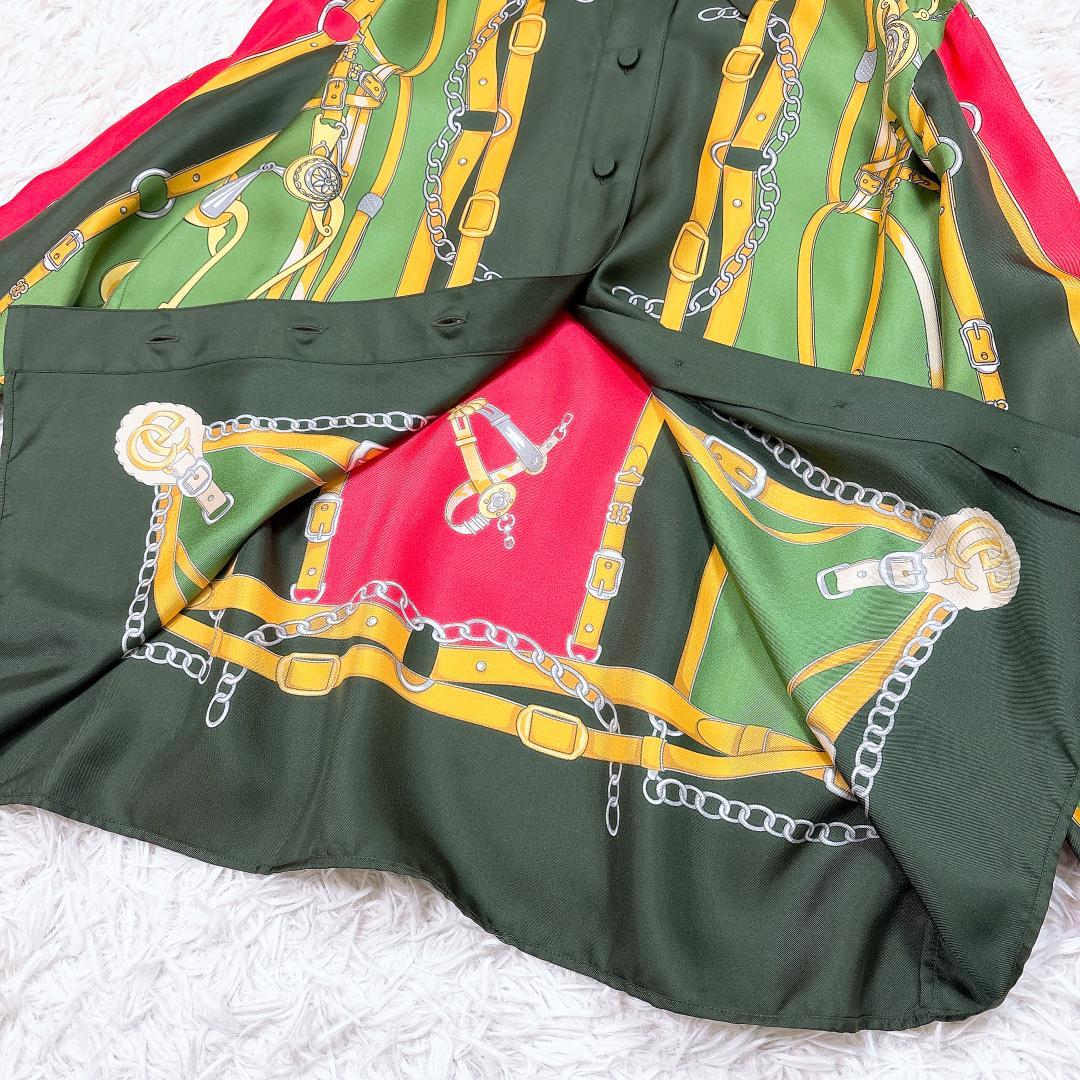 希少モデル【極美品】グッチ 総柄シルクシャツ GGマーモント 大きいサイズ 現行