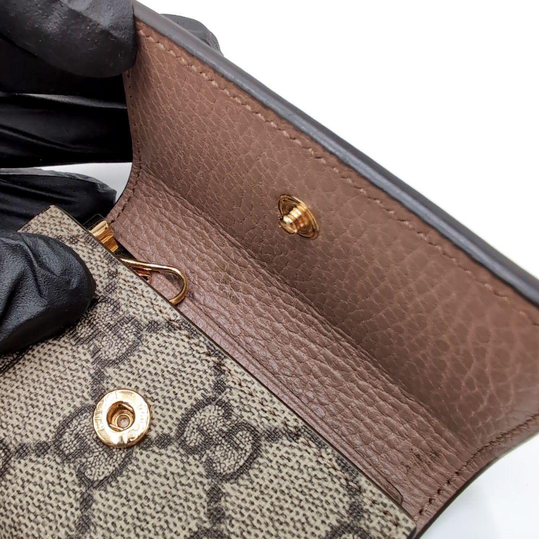 GUCCI　キーケース6連　ダスティ　GGスプリーム　マーモント　PVCレザー
