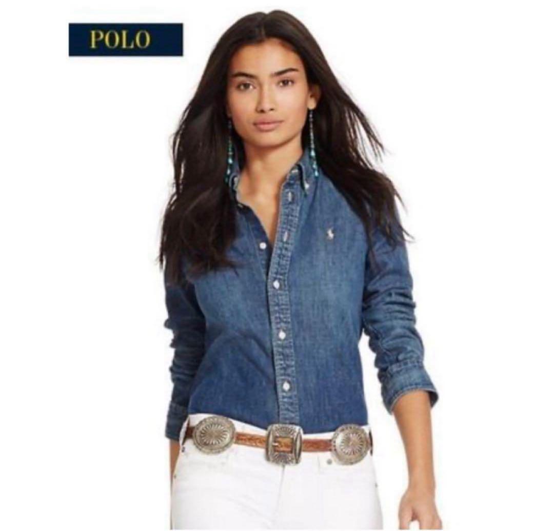 ラルフローレン デニム ダンガリー S カスタムフィット ボタンダウンシャツ