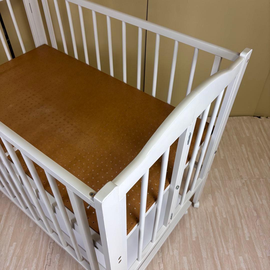 除菌清掃済☆綺麗☆　安心安全の日本製　スリーピー　ワンタッチハイベッド　ホワイト