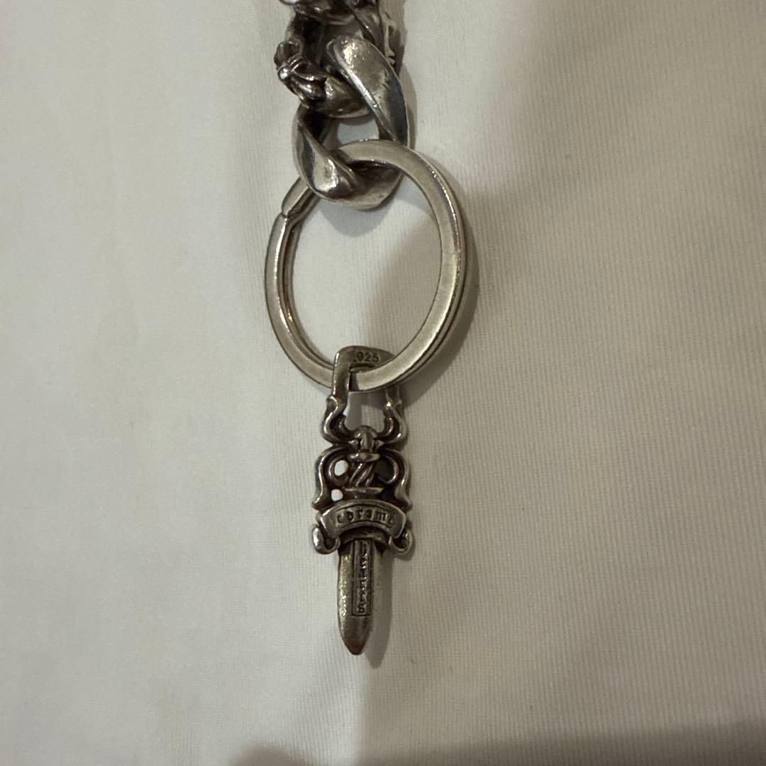 クロムハーツ キーリング ショート ファンシーチェーン 2リンク