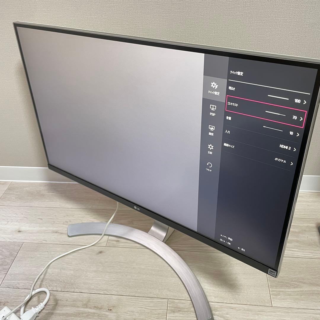 [美品] LG UltraHD 27インチ 4K ディスプレイ 27UD88-W