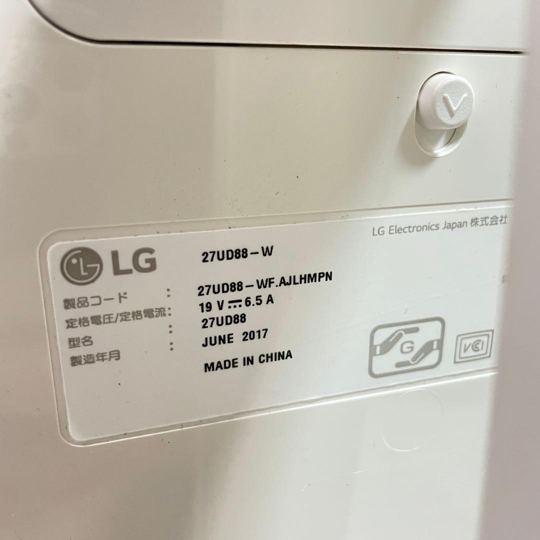 [美品] LG UltraHD 27インチ 4K ディスプレイ 27UD88-W