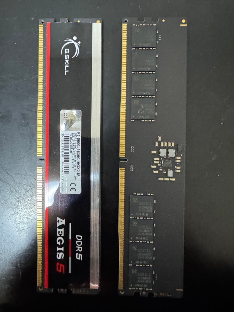 G.SKILL DDR5メモリ 32GB (16GB×2) 5600MHz