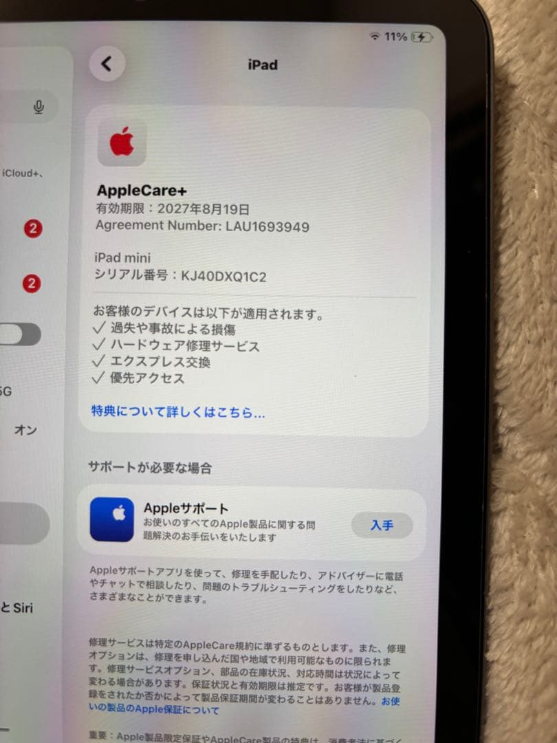 【極美品】iPad mini 第7世代 128GB スペースグレイ