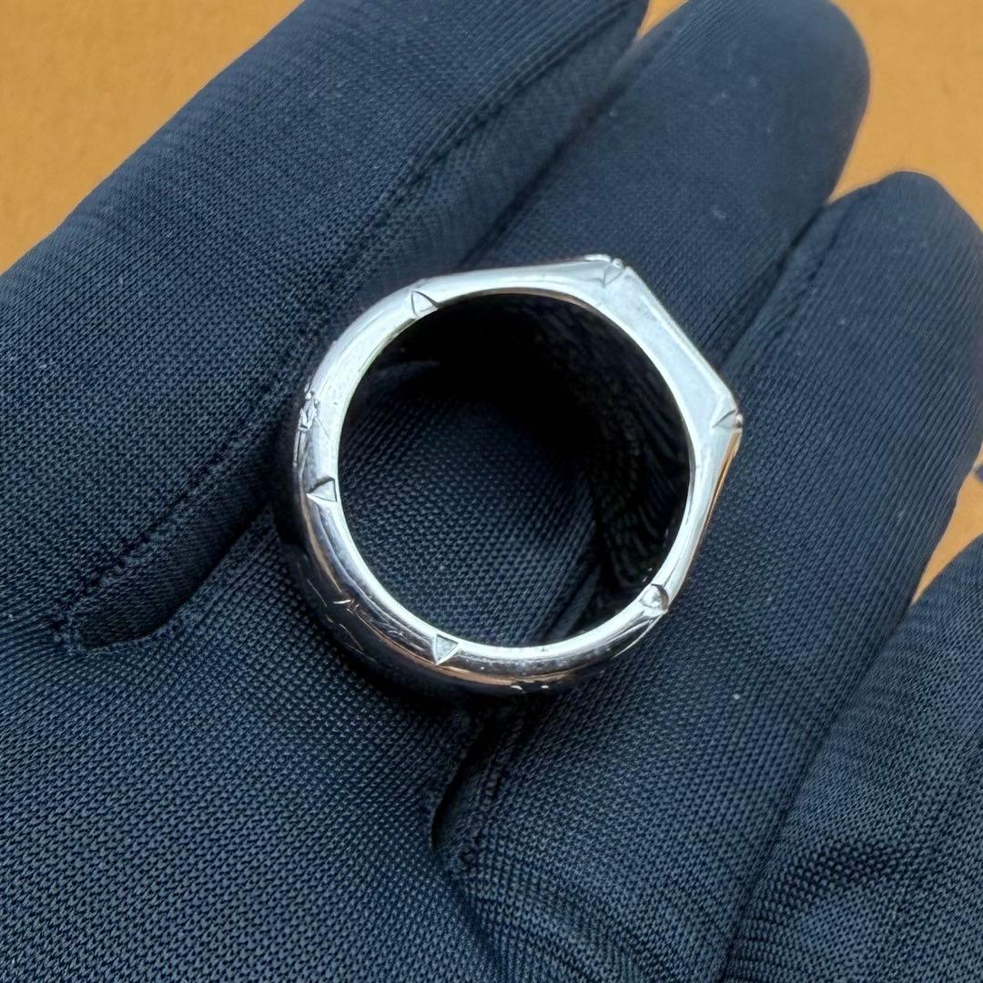 極美品　ルイヴィトン　シグネット　リング　シルバー　Lサイズ