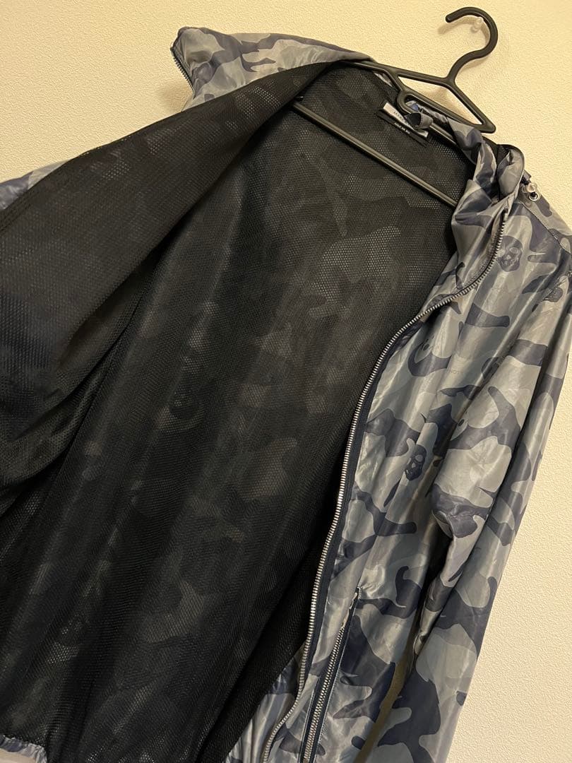 MARK&LONA ナイロンジャケットパーカー　カモフラ柄　50サイズ