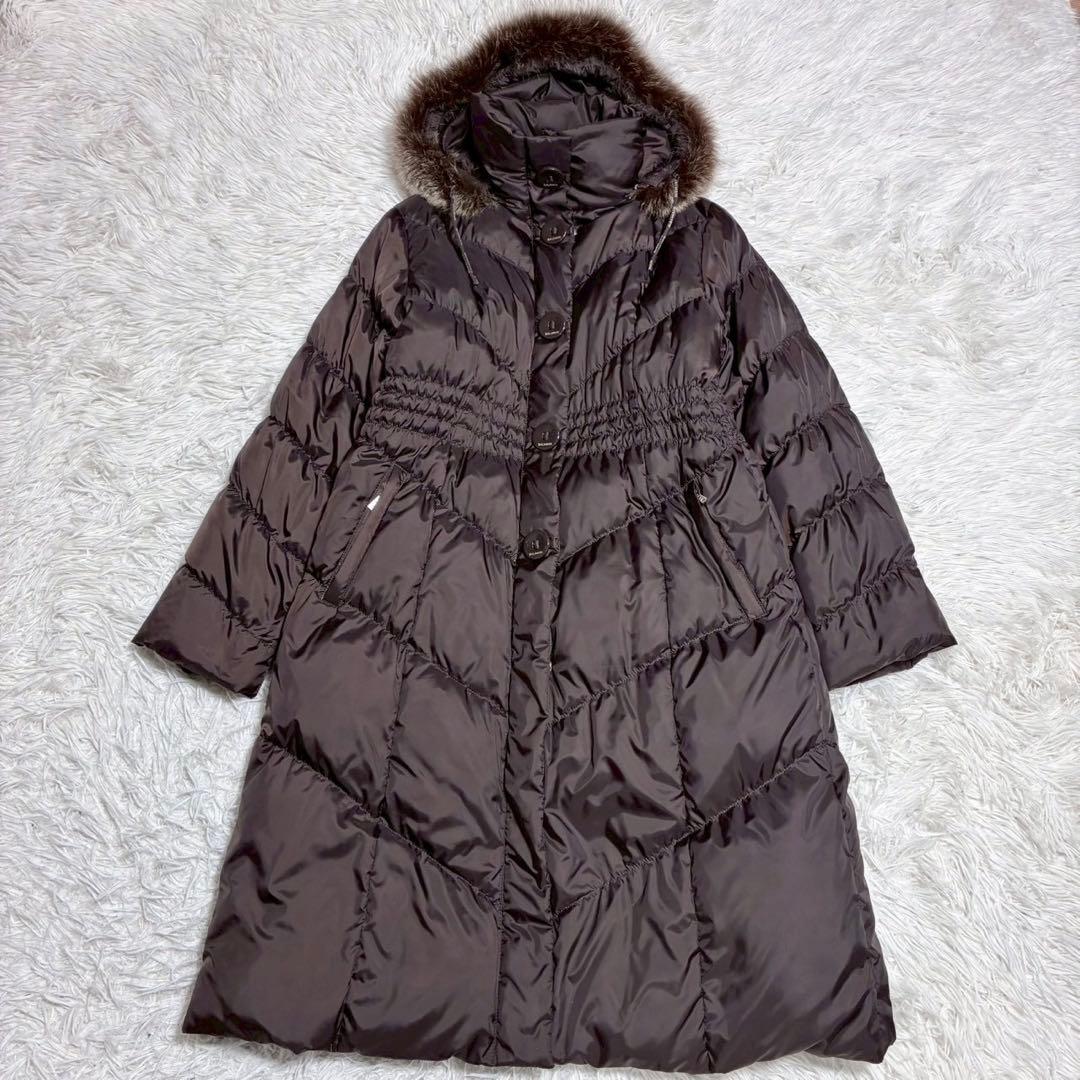 ちいBALMAIN ダウンコート ジャケット ブルーフォックスファー 美品