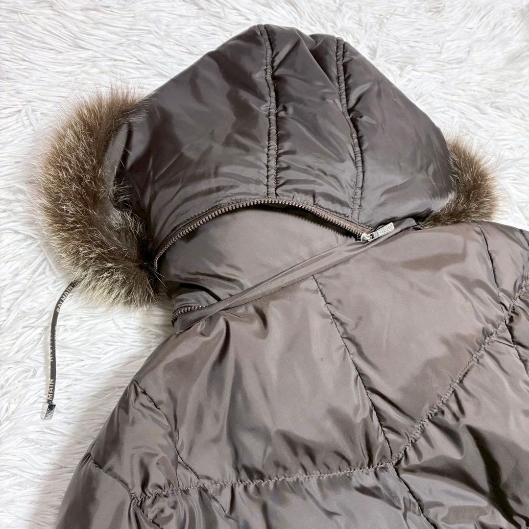 ちいBALMAIN ダウンコート ジャケット ブルーフォックスファー 美品