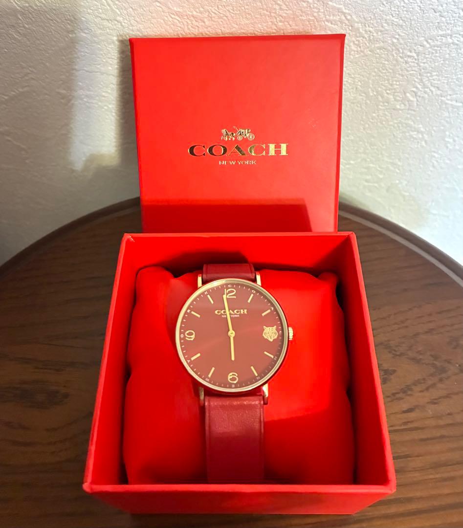 COACH レディース 腕時計 PERRY レッド