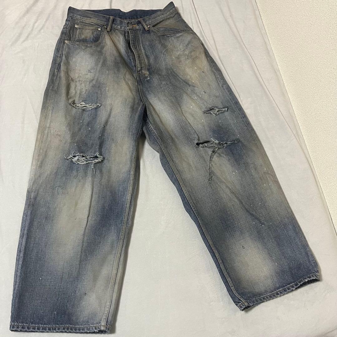 ANCELLM ワイドダメージデニム 25ss
