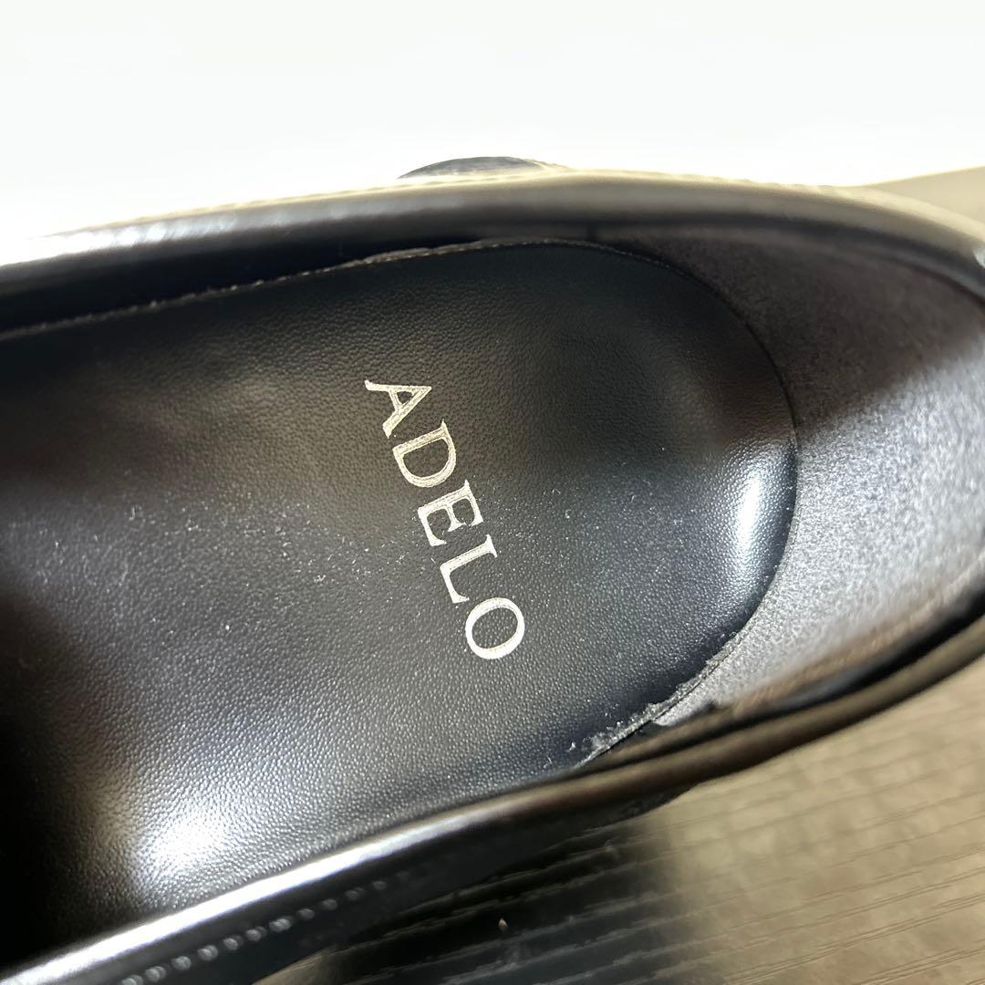 ADELO アデロ 6cm シークレットシューズ ローファー 黒 ブラック