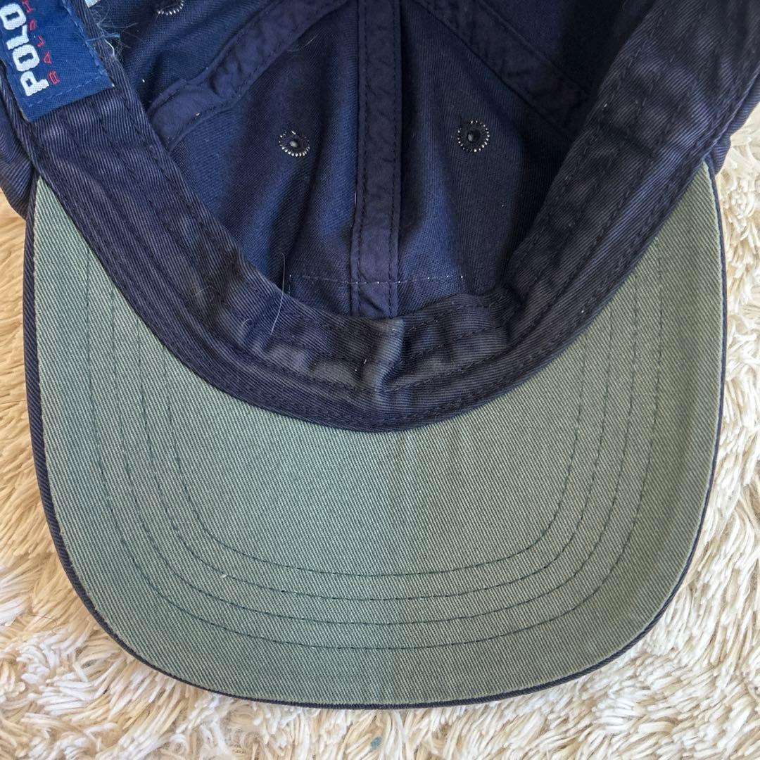 【希少】POLO SPORT キャップ Vintage USA ネイビー 90s