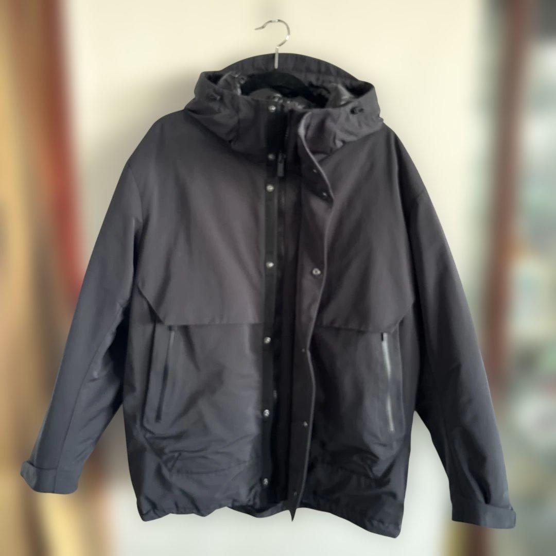 UNIQLO+J ハイブリッドダウンオーバーサイズパーカー ダークグレー　L