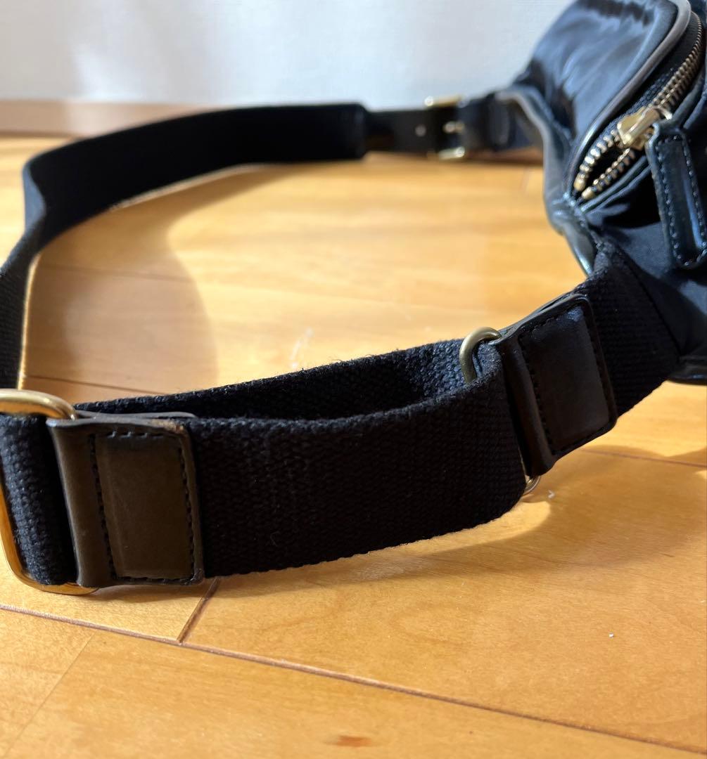 【美品】フェリージ Felisi 799/10黒ボディバッグ .ウエストバック