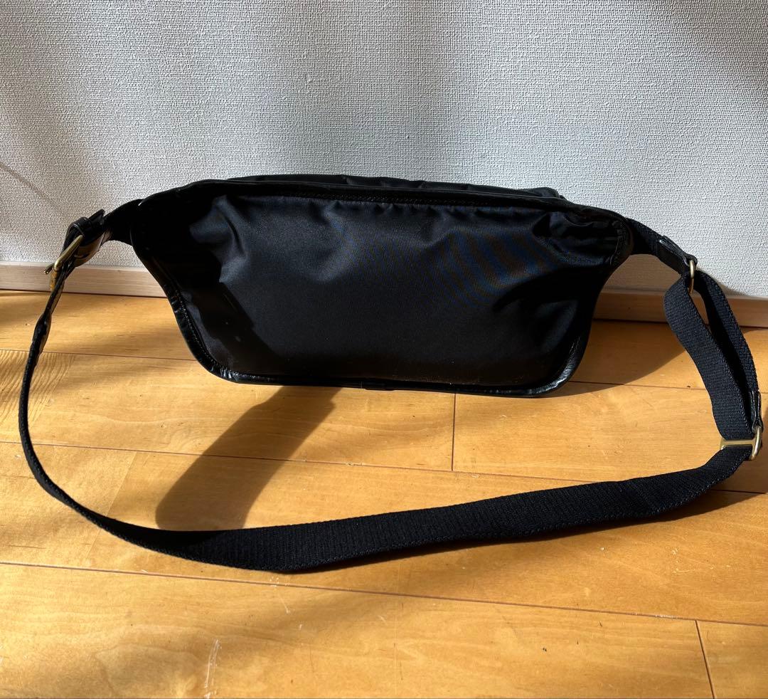 【美品】フェリージ Felisi 799/10黒ボディバッグ .ウエストバック