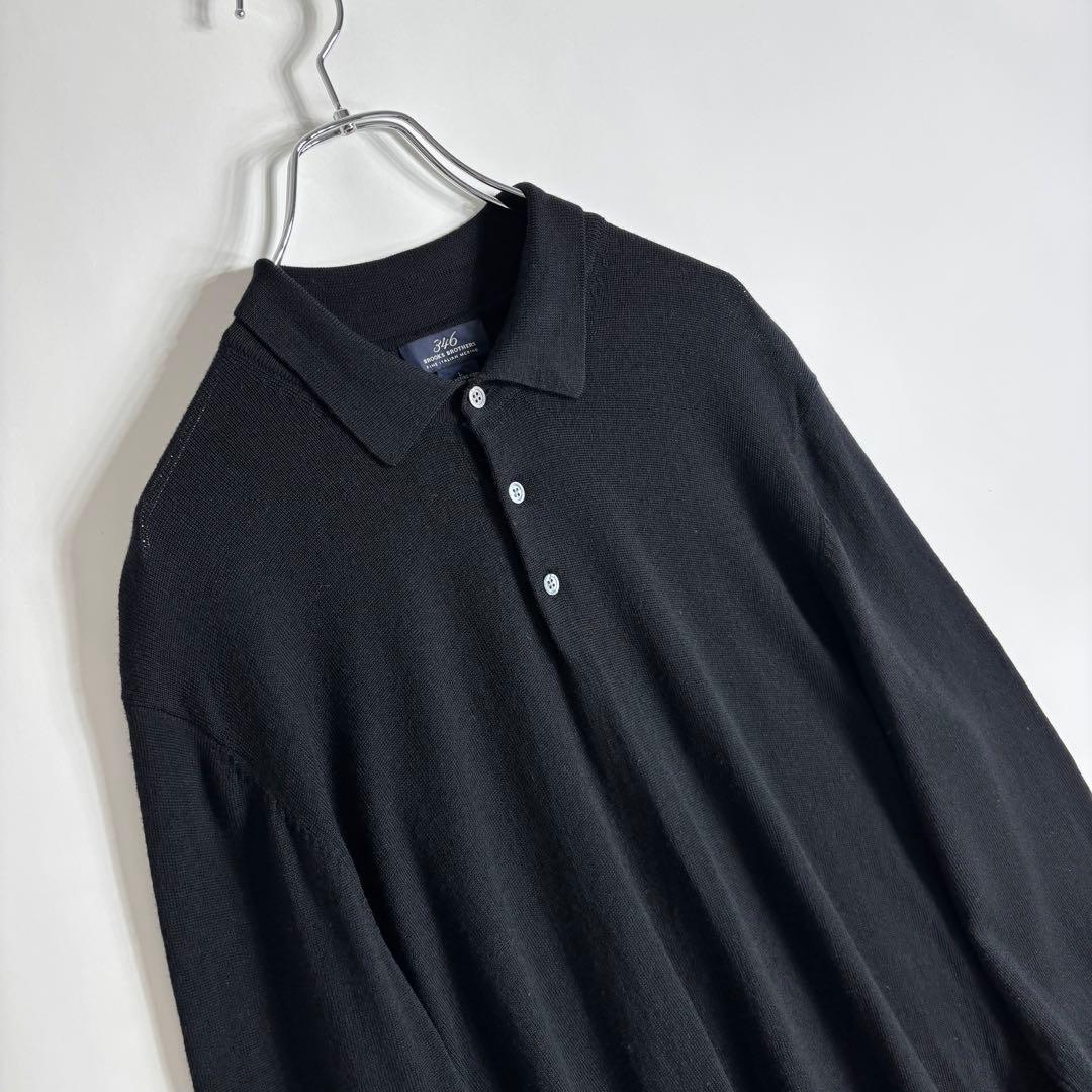 BROOKS BROTHERS ハイゲージ ニットポロ セーター メリノウール