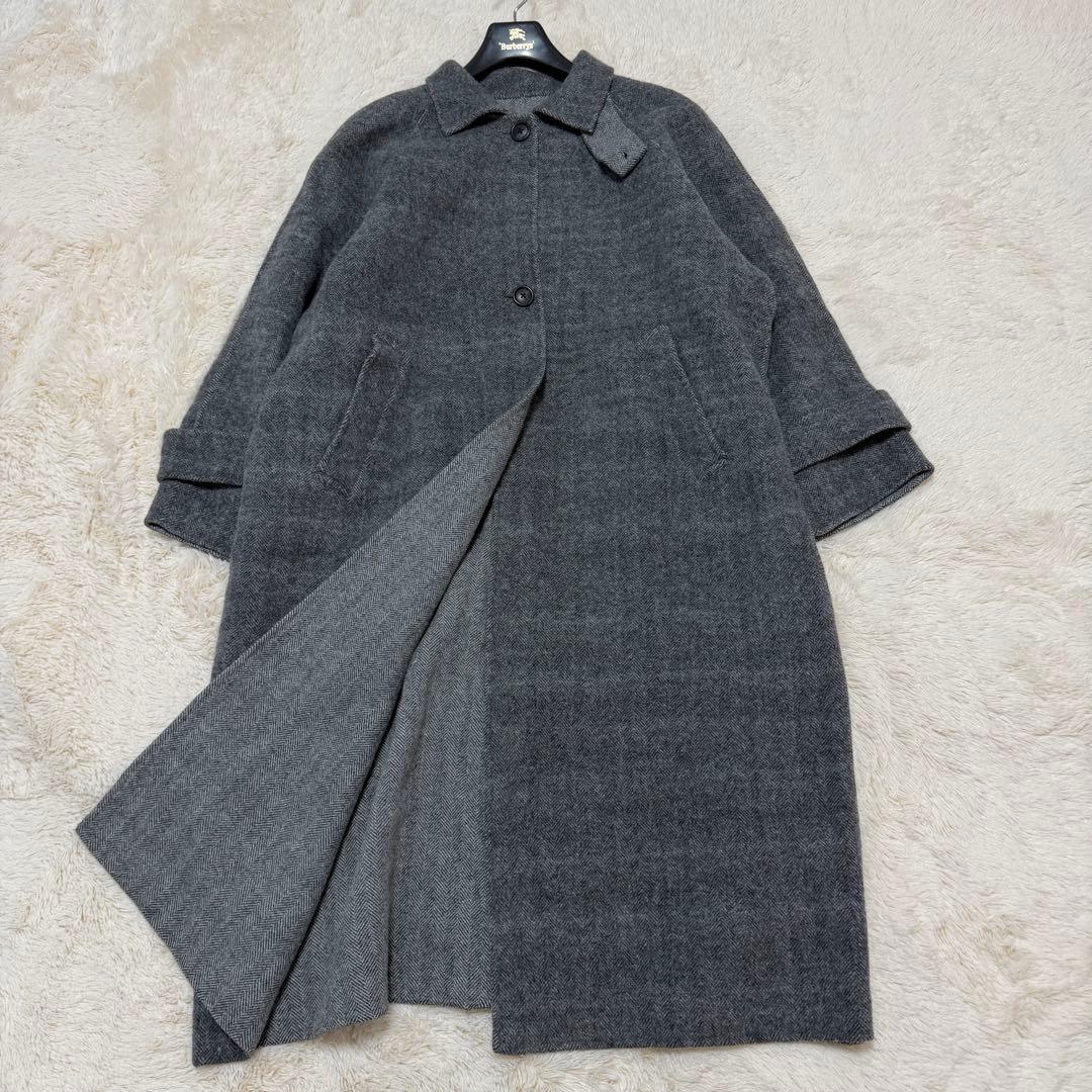 ビューティーアンドユース　ヘリンボーン　ウール　コート