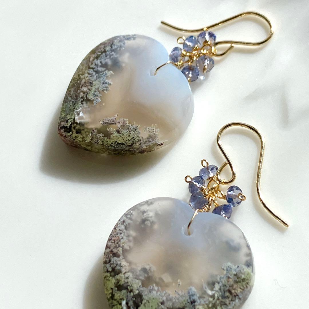 tama◆大粒マルチカラートルマリン3連ピアス✧14kgf