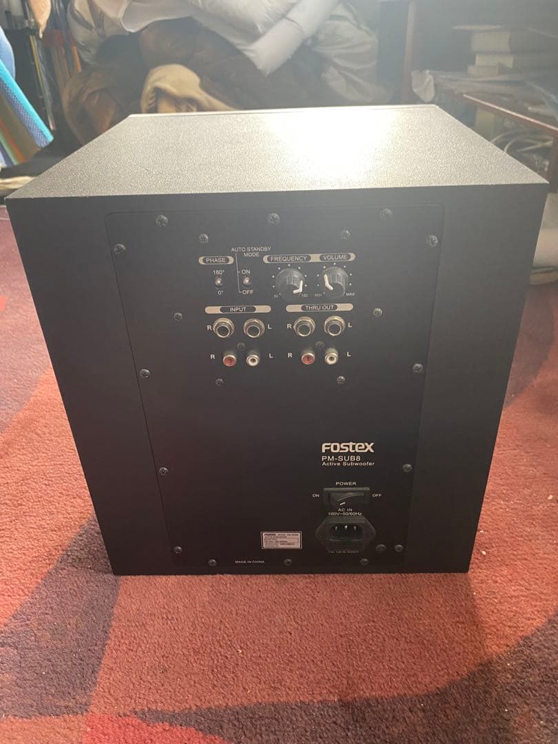 Fostex サブウーファー ブラック Pm-sub8 専用スタンド付き