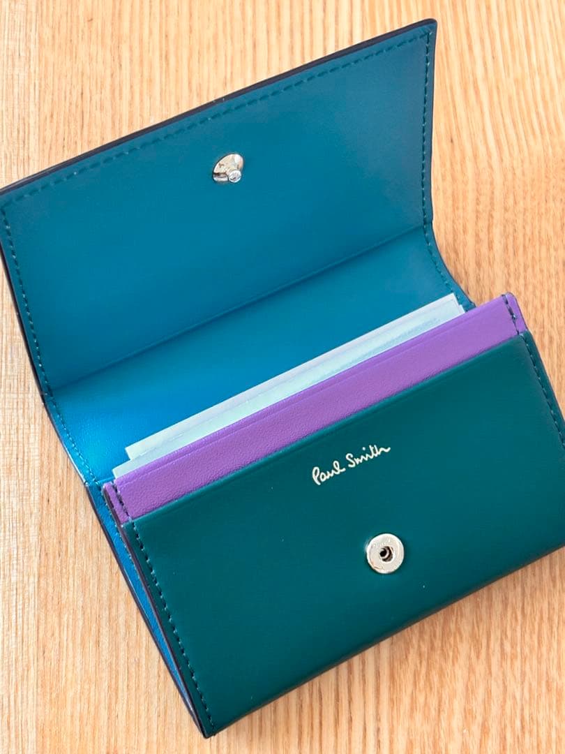 【未使用】ポールスミス 名刺入れ カードケース　新品 レザー 本革　グリーン