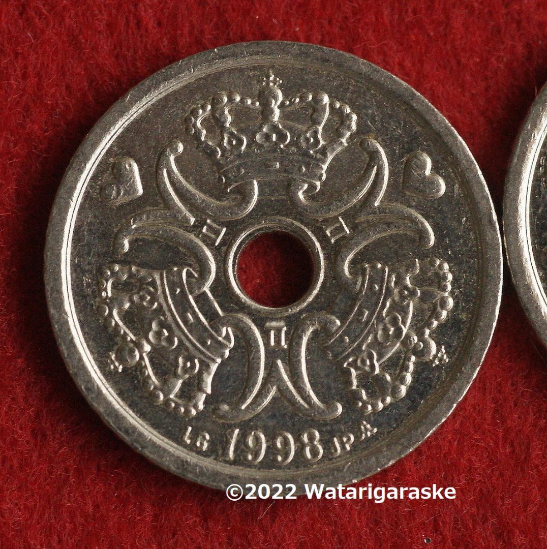 〒★デンマーク1クローネｘ100枚★1992年版流通品★