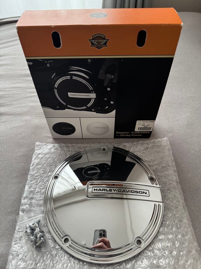 【りんりん】エンパイア ダービーカバー クローム(ハーレー純正)