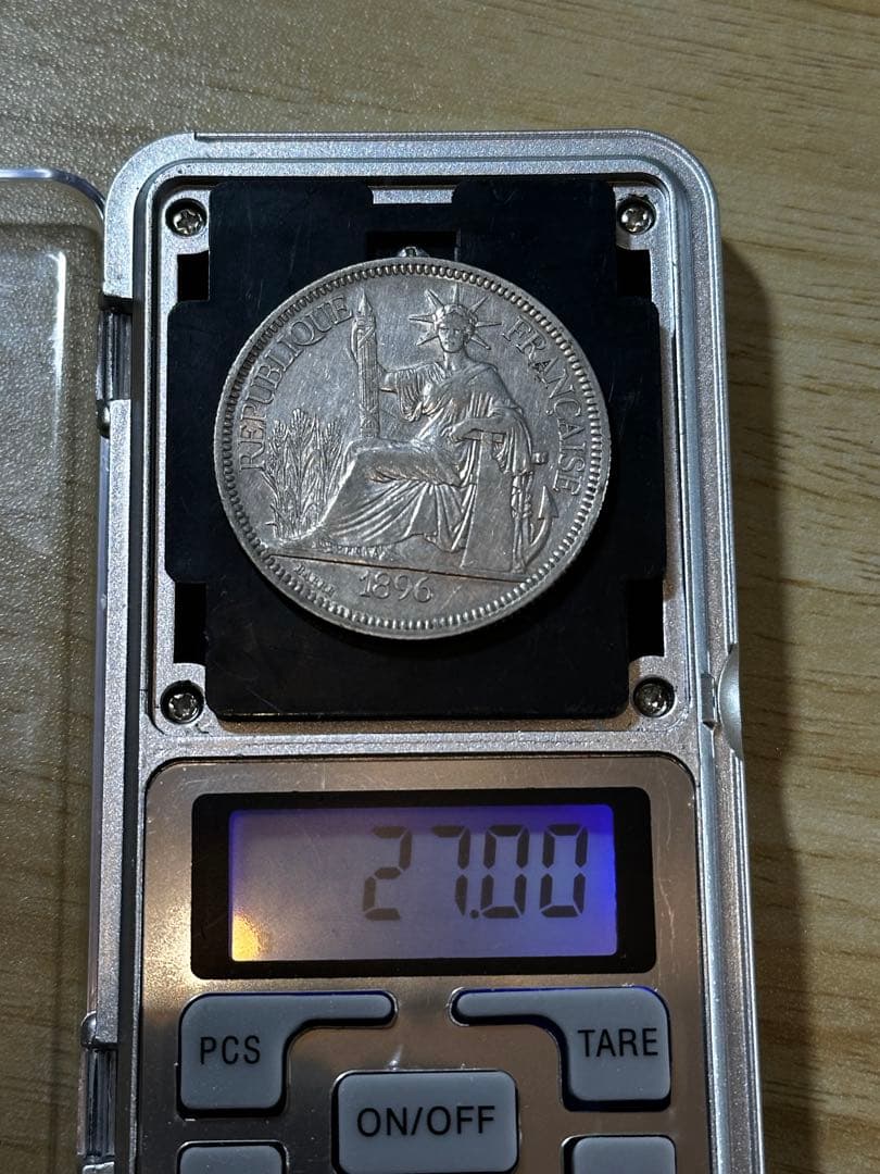 1896年 フランス インドシナ ピアストル 美品　B16