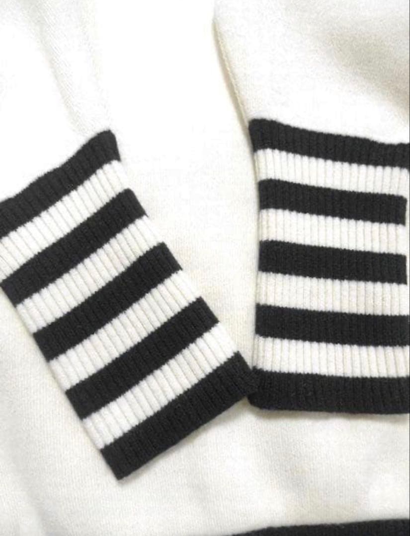 【coco】OBLI オブリ ボーダーニット パフスリーブ