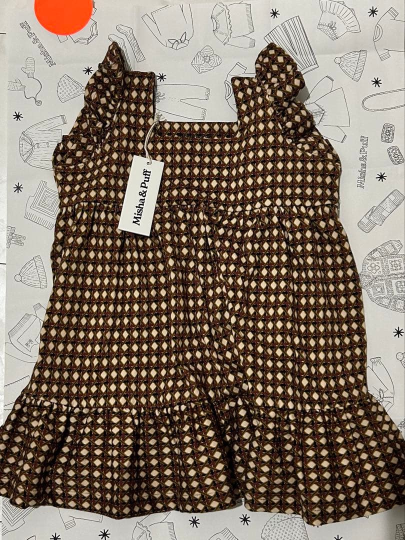 ワンピース misha&puff Ruffle Sleeve Dress Lattice4y